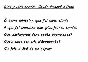 POEME SUR MES JEUNES ANNEES